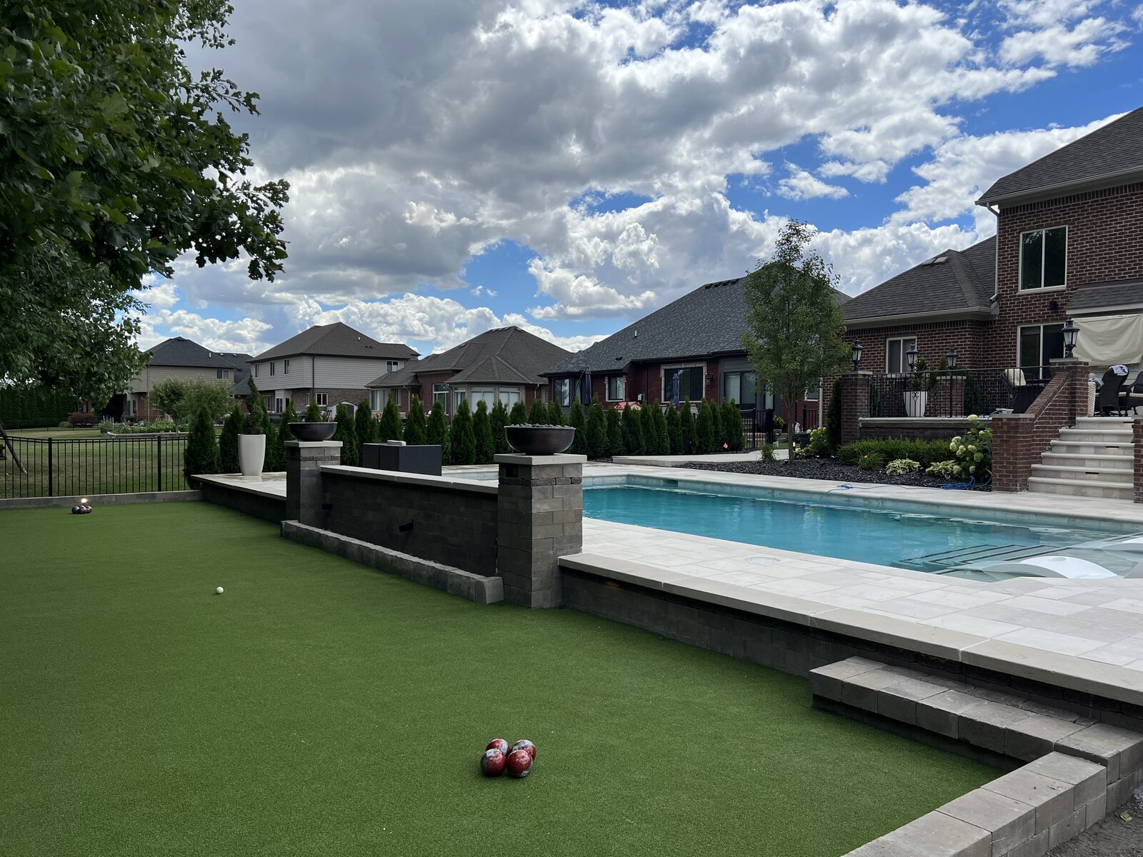 Fire Bowls & Bocce Court